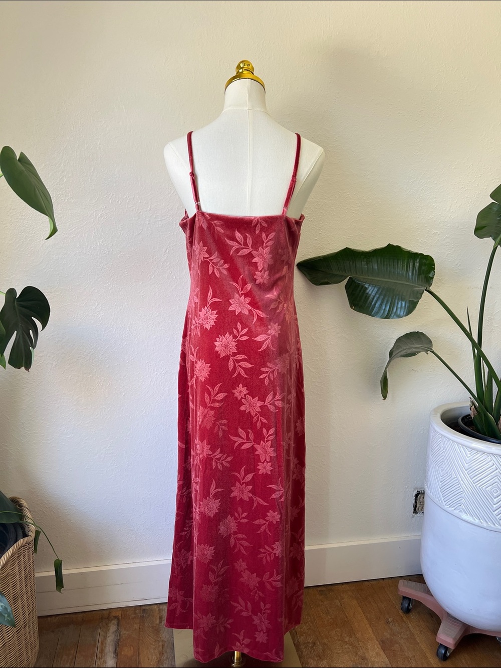 a new day Red Floral Velvet Slip Dress - Picture 2 of 7